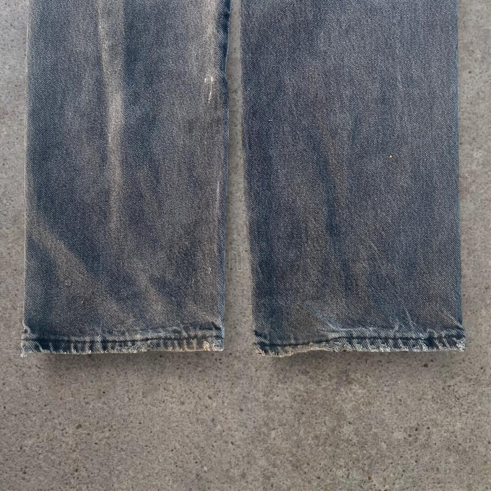 Vintage Wrangler Black Faded Distressed Denim Jeans Skater Mens 35x28 Y2K 2000s‎ - Picture 5 of 8